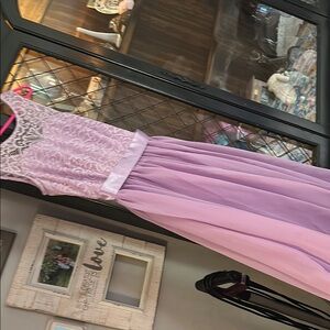Elegant Pink Lace Kids Dress
